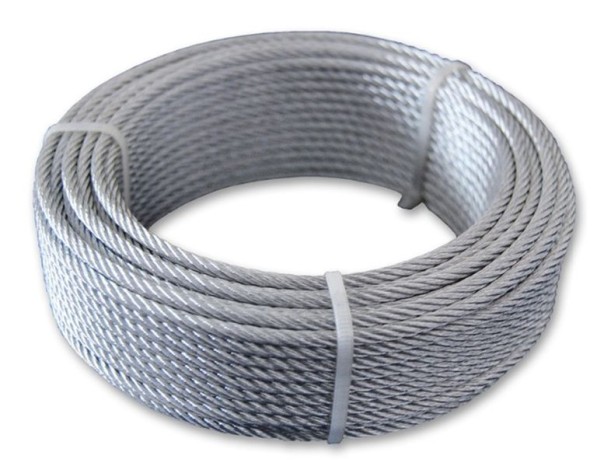 Канат стальной оцинкованный круглопрядный правой свивки В ТК 8 мм ГОСТ 2172-80 фото