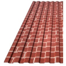 Профнастил стальной стеновой односторонний волна гладкий кирпич фото