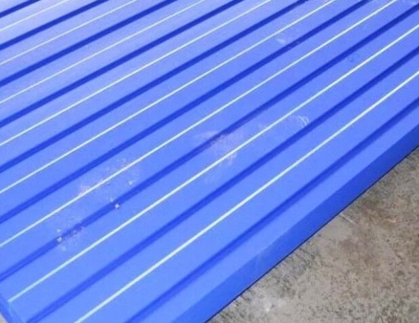 Профнастил стальной стеновой односторонний волна гладкий ультрамариново-синий С15 0,7х15х800х940 мм ГОСТ 24045-94 фото