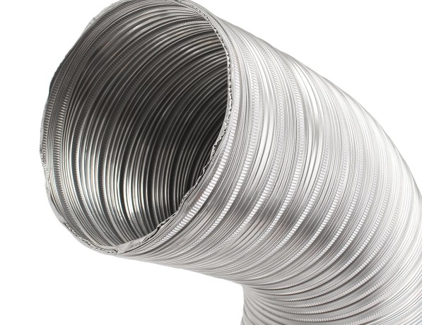 Труба алюминиевая круглая гофрированная вентиляционная 125 мм фото